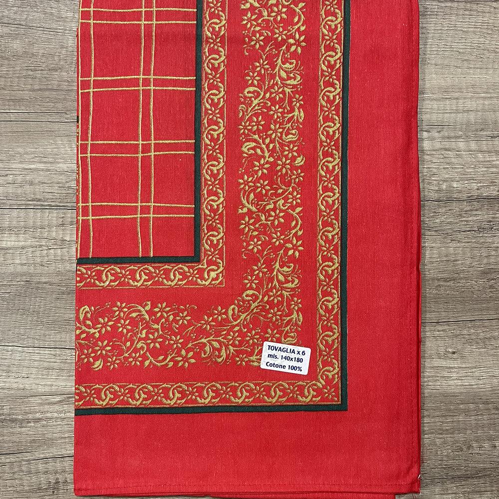 Tovaglia da Tavola Natalizia in Cotone 140x180cm. S60 - Passarelli Biancheria