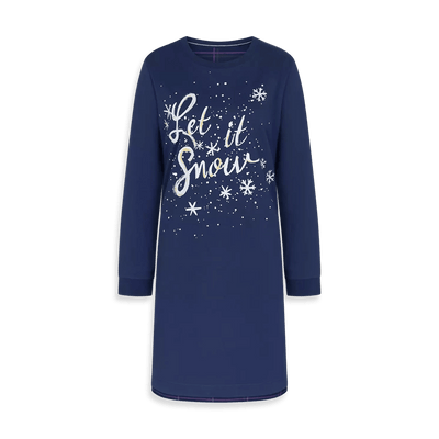 Triumph Camicia da Notte Winter Moments NDK X Blu S35 - Passarelli Biancheria