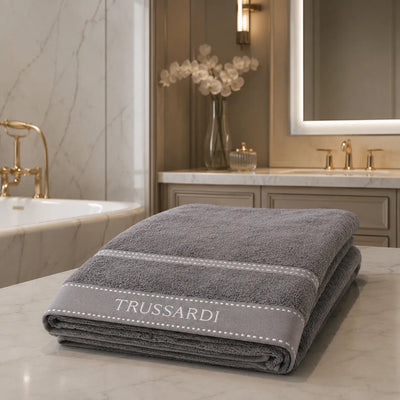 Trussardi Home Set Spugna 1+1 in Puro Cotone Ribbon