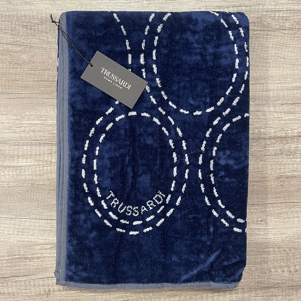 Trussardi Terry Beach Towel Royal Grayhound 2006665 S50