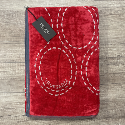 Trussardi Terry Beach Towel Royal Grayhound 2006665 S50