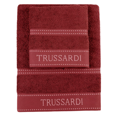 Trussardi Home Set Spugna 1+1 in Puro Cotone Ribbon S32