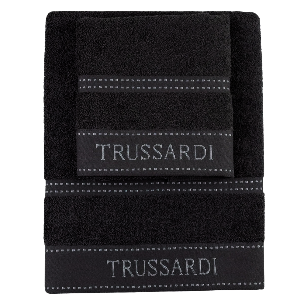 Trussardi Home Set Spugna 1+1 in Puro Cotone Ribbon S32