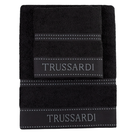 Trussardi Home Set Spugna 1+1 in Puro Cotone Ribbon S32