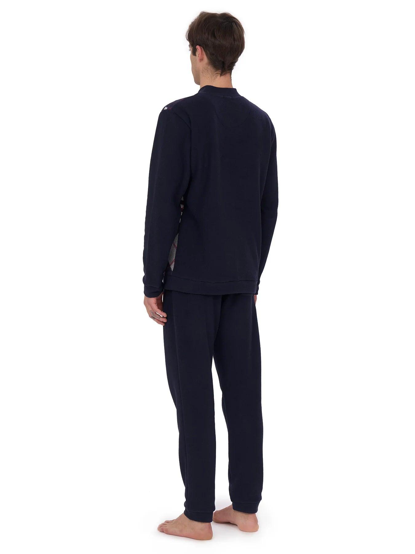 Ragno Pigiama Invernale da Uomo in Cotton Eco Pile U772N2 S47 - Passarelli Biancheria