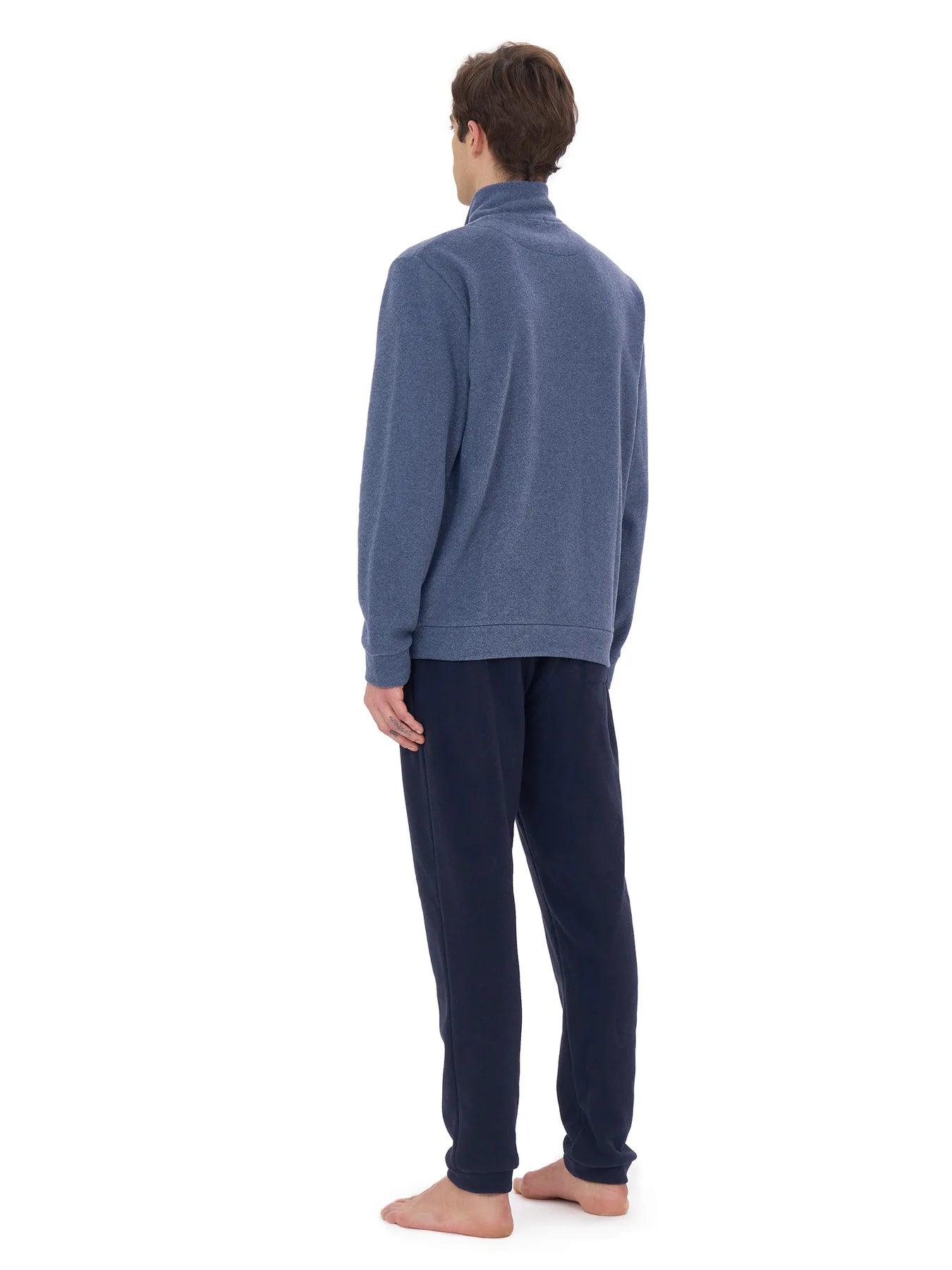 Ragno Pigiama Invernale da Uomo in Cotton Eco Pile Aperto con Zip U787N6 S52 - Passarelli Biancheria