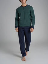 Ragno Pigiama Serafino in Caldo Cotone da Uomo U956N1 2511S48