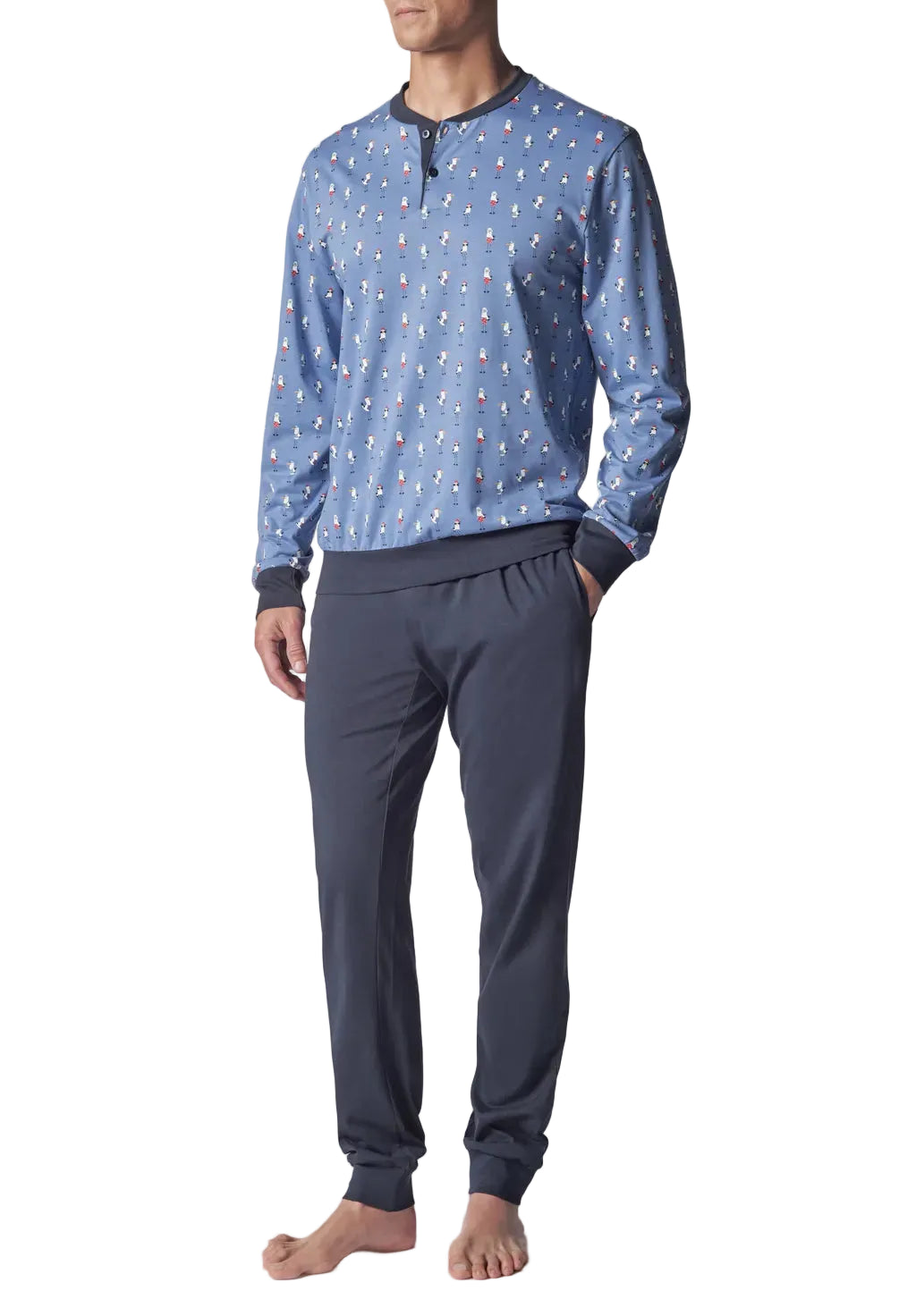 Cagi Pigiama Lungo Cotone Leggero da Uomo 4433-1062 2601S25