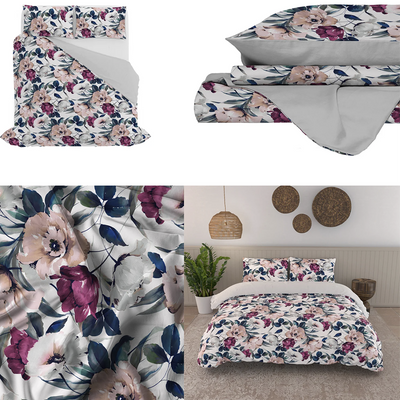 Parure Copripiumino Matrimoniale in Cotone 100% Made in Italy - Vari Disegni