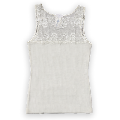 Vajolet Canotta Donna Spalla Larga in Lana e Pizzo 06902 1809S13