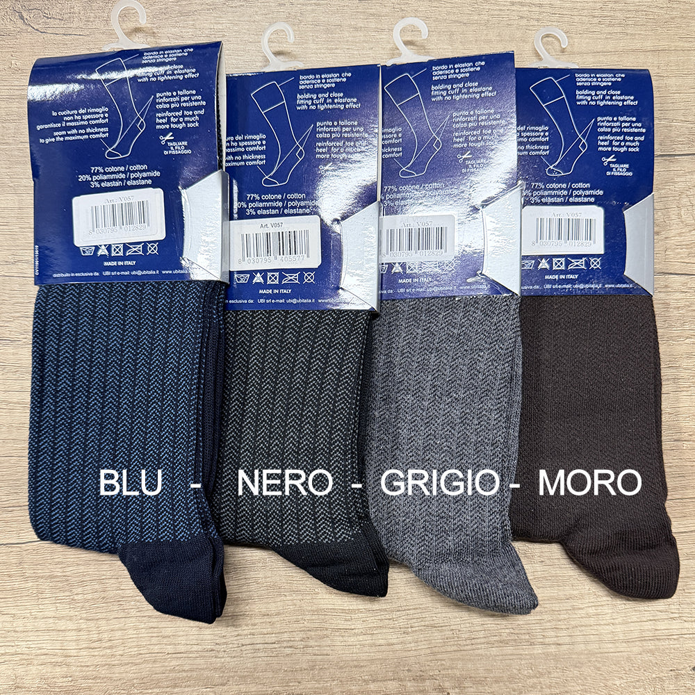 Valleverde Calzini Lunghi Fantasia in Caldo Cotone da Uomo V057 1809S80