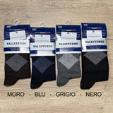 Valleverde Calzini Lunghi Fantasia in Caldo Cotone da Uomo V065 1809S80