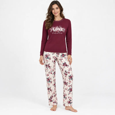 Verdissima Pigiama Caldo Cotone da Donna PL12-333