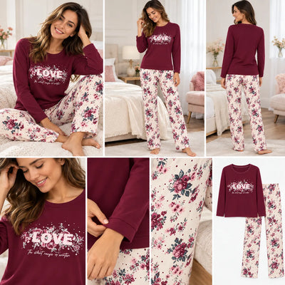 Verdissima Pigiama Caldo Cotone da Donna PL12-333