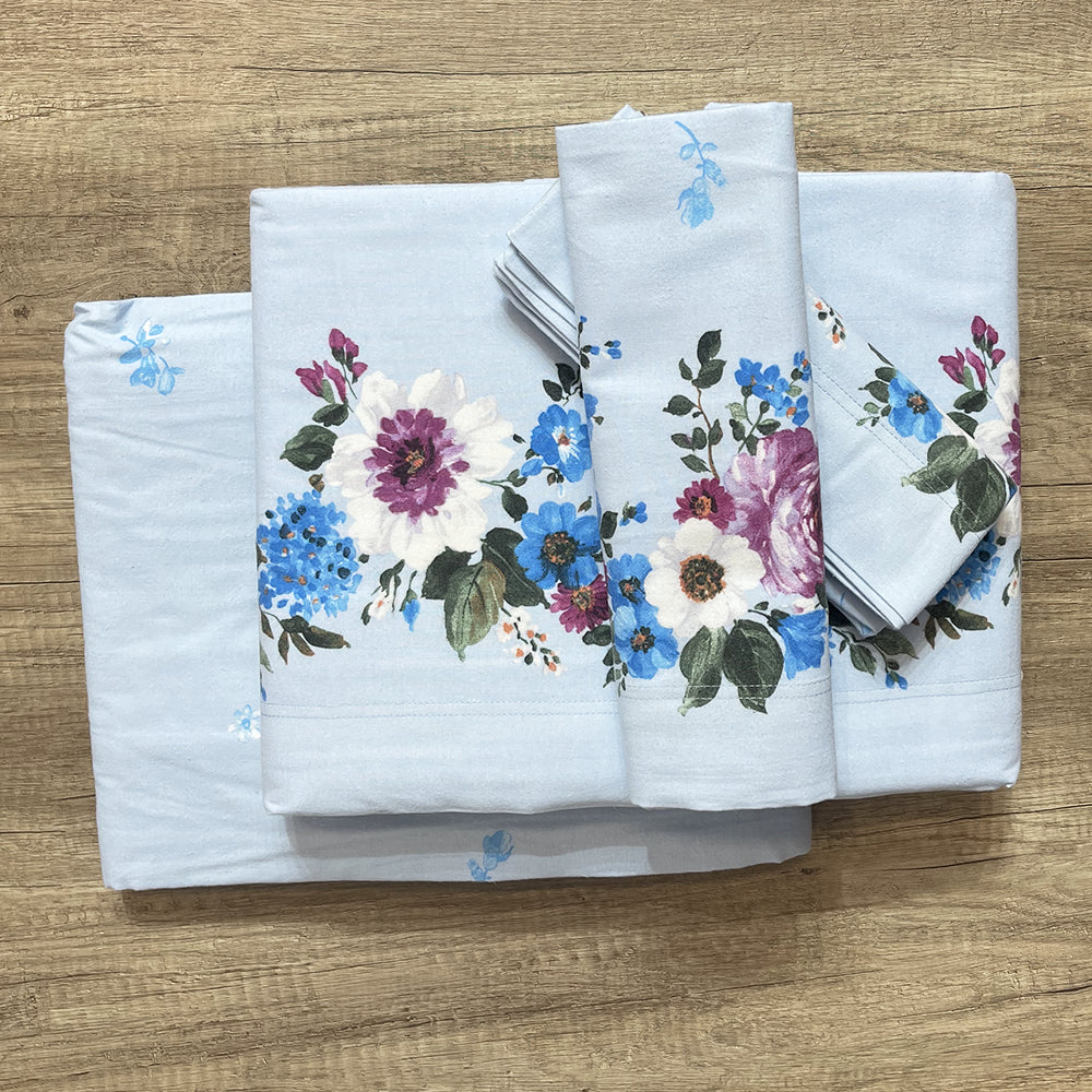 Via Roma 60 Completo Lenzuola in Flanella Matrimoniale Scarlet S80