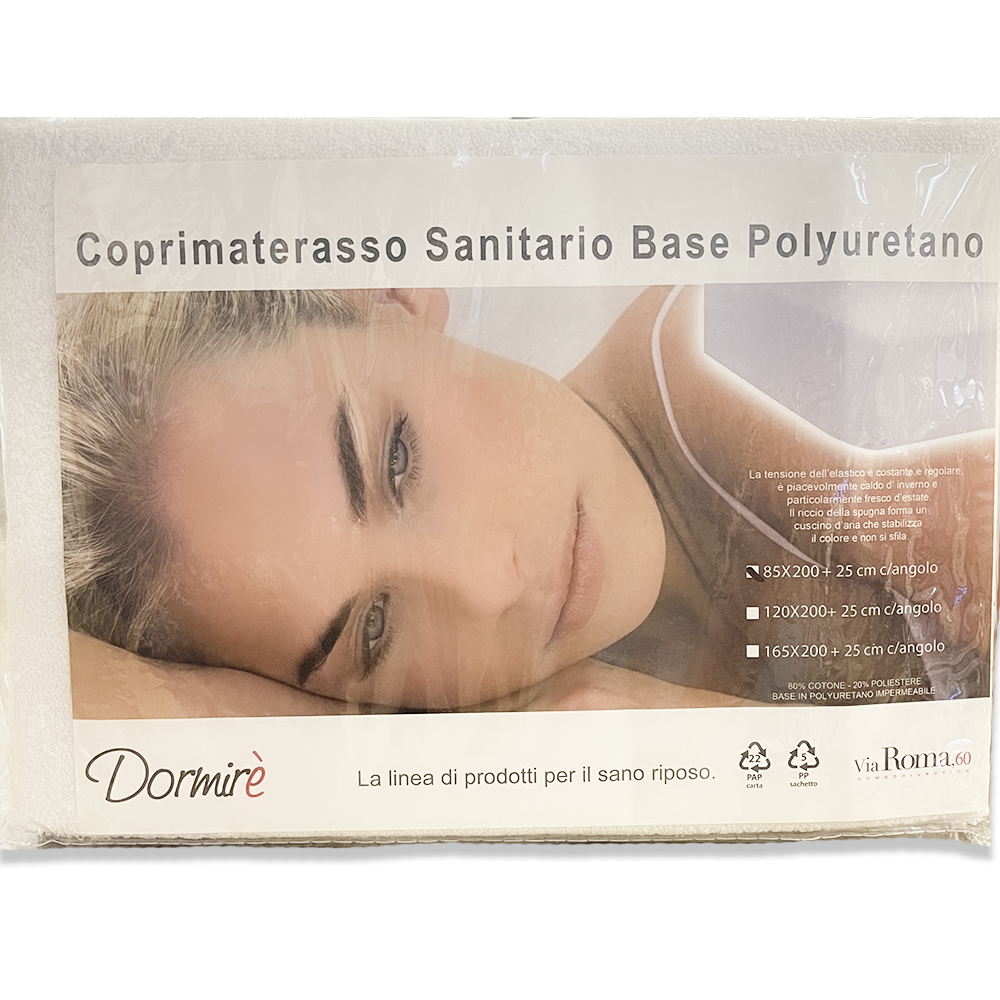 Via Roma 60 Dormirè Coprimaterasso Sanitario Base Poliuretano - Varie Dimensioni