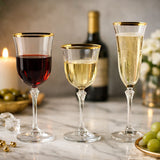 Weissestal Servizio di Calici Dovy Optic Gold da 18 pezzi