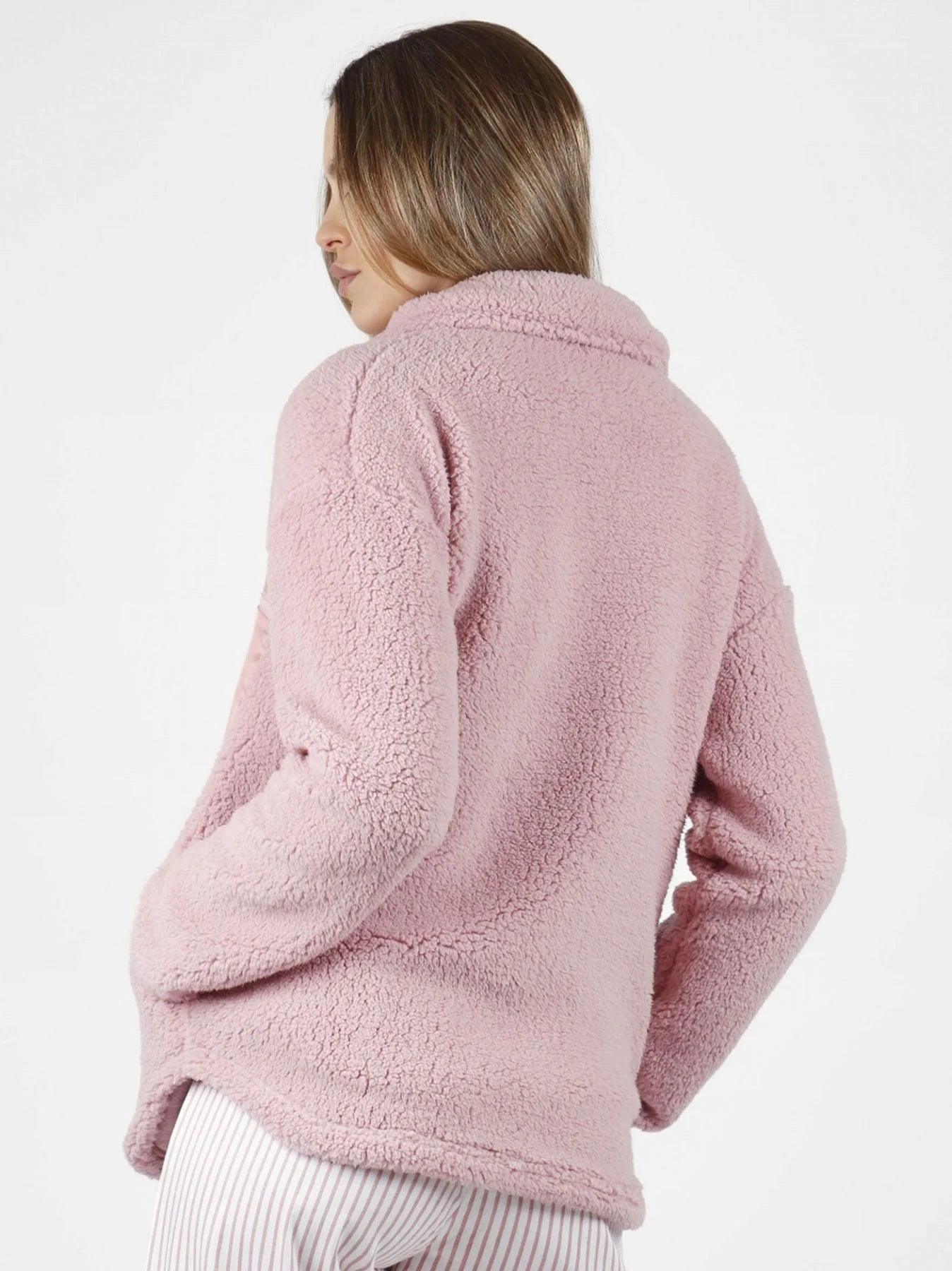 Admas Vestaglia Invernale da Donna in Pile Abbottonata 57541 S25 - Passarelli Biancheria