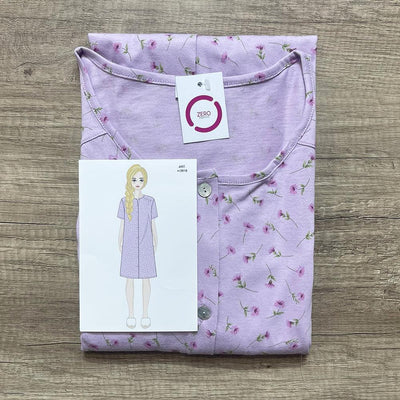 Zero Pigiamore Camicia da Notte Estiva Aperta Maniche Corte da Donna 413818 S40 - Passarelli Biancheria