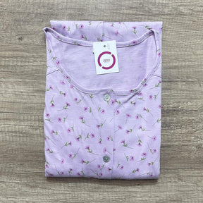 Zero Pigiamore Camicia da Notte Estiva Aperta Maniche Corte da Donna 413818 S40 - Passarelli Biancheria