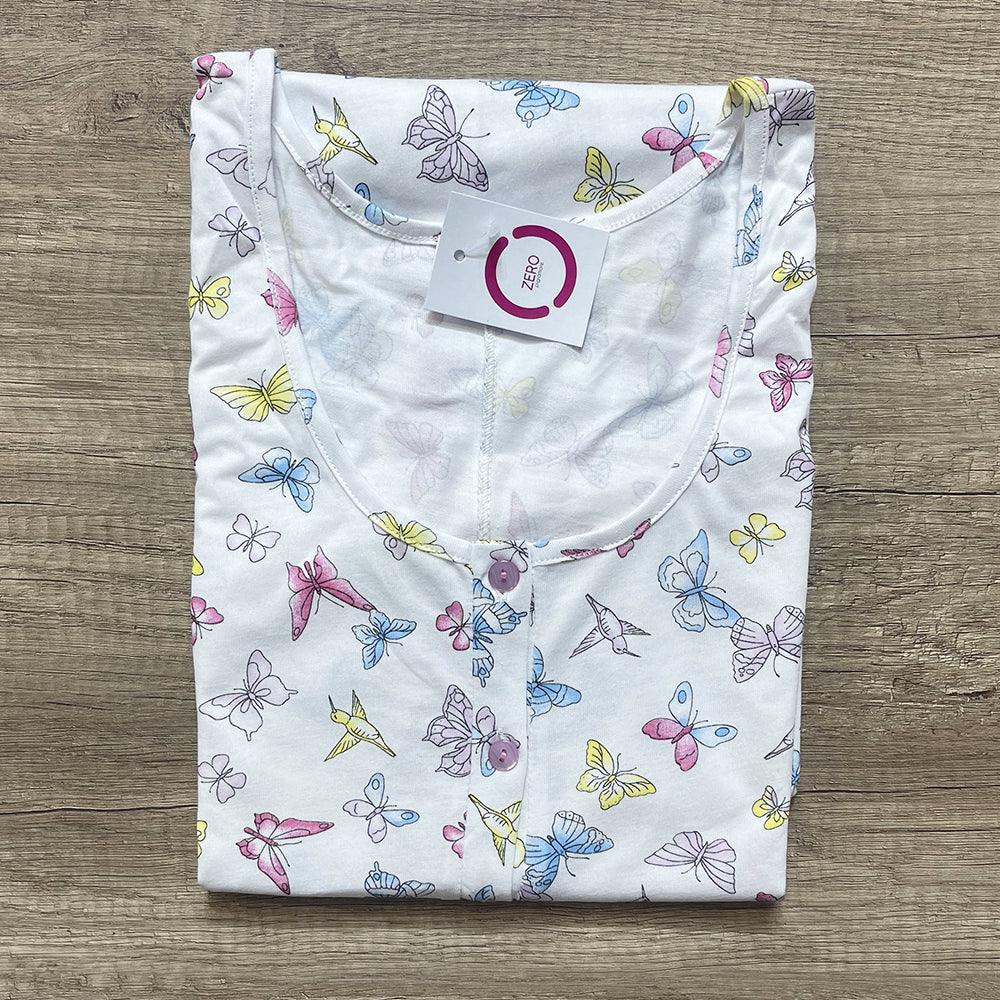 Zero Pigiamore Camicia da Notte Estiva Senza Maniche 413809 S34 - Passarelli Biancheria