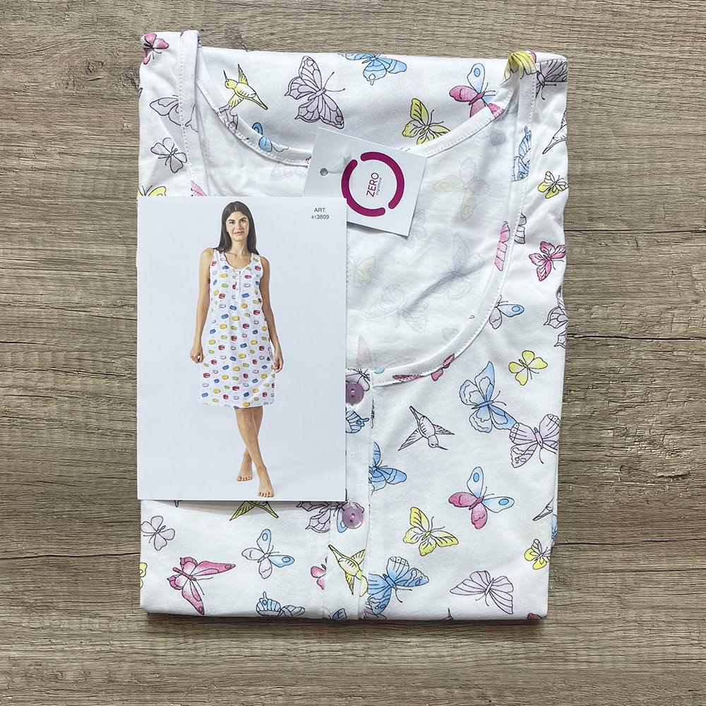 Zero Pigiamore Camicia da Notte Estiva Senza Maniche 413809 S34 - Passarelli Biancheria