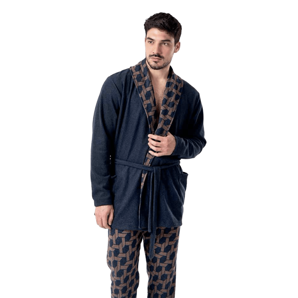 Zero Pigiamore Giacca da Camera Invernale da Uomo 3659 S44 - Passarelli Biancheria