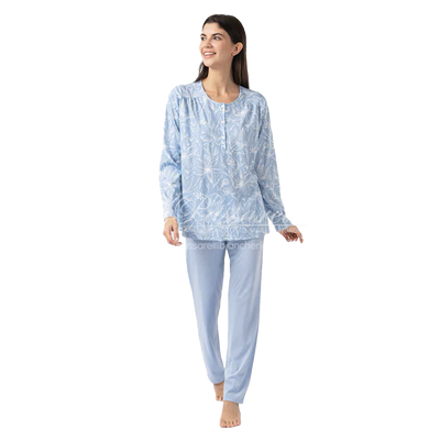 Zero Pigiamore Pigiama Estivo Maniche Lunghe da Donna 4342 2504S40