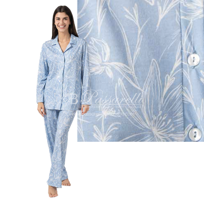 Zero Pigiamore Pigiama Estivo Maniche Lunghe da Donna Aperto 4341 2504S50