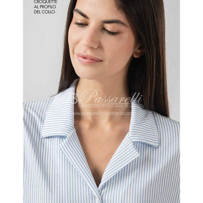 Zero Pigiamore Pigiama Estivo Maniche Lunghe da Donna Aperto 4373 2504S50