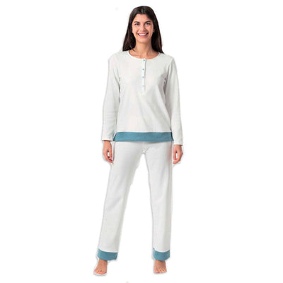Zero Pigiamore Pigiama Invernale da Donna in Caldo Cotone 3500 S52 - Passarelli Biancheria