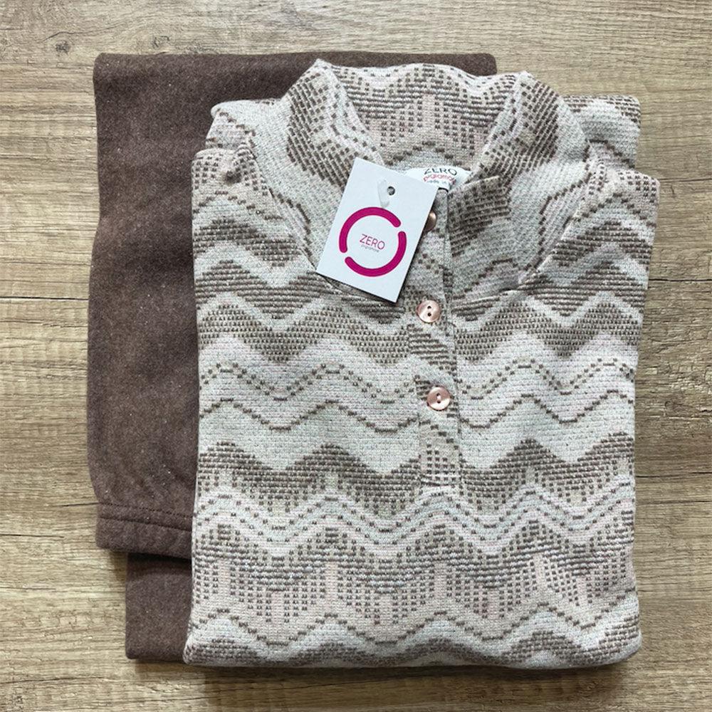 Zero Pigiamore Pigiama Invernale da Donna in Punto Milano 3538 S54 - Passarelli Biancheria