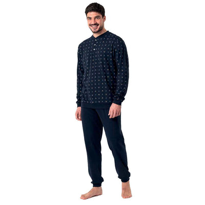 Zero Pigiamore Pigiama da Uomo in Caldo Cotone 3683 S48 - Passarelli Biancheria