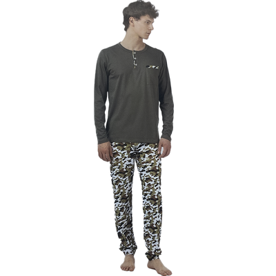 Zero Pigiamore Pigiama da Uomo in Cotone Leggero da Uomo Maniche Lunghe 413985 S50