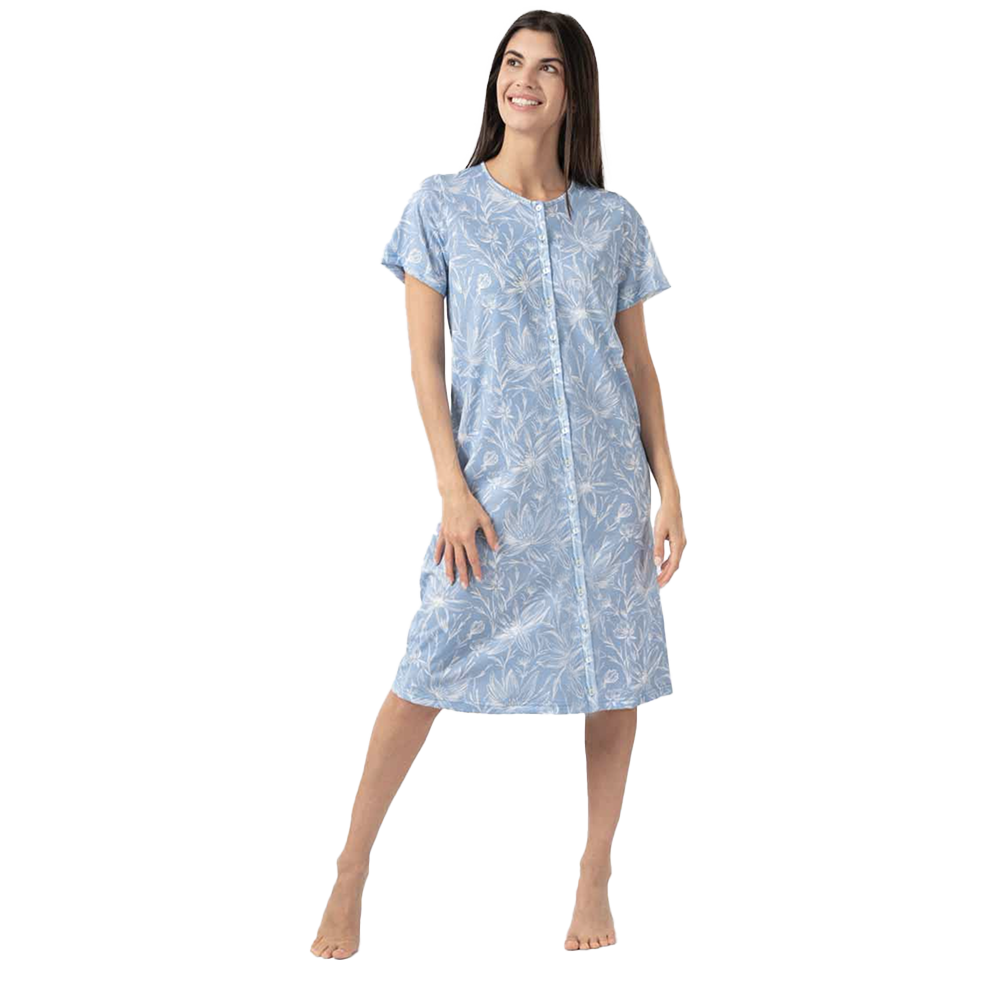 Zero Pigiamore Camicia da Notte Aperta Maniche Corte 4337 2503S33