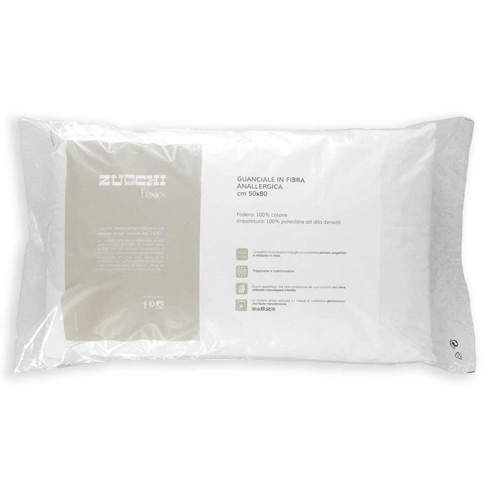Zucchi High compact pillow in hypoallergenic fiber 500gr 50x80cm D14 