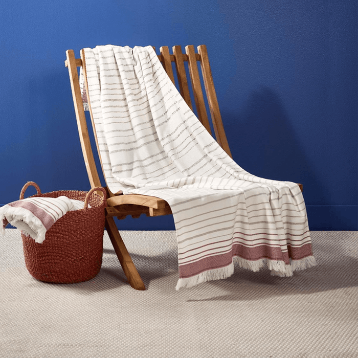 Zucchi Pareo Fouta Share beach towel with fringes 90x165 D17 
