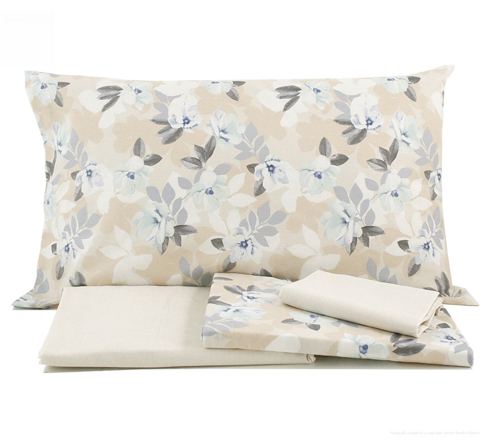 Zucchi Sheet Set for Double Bed with Sissi D81 Double Pillowcases