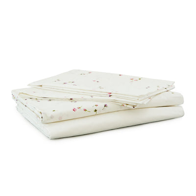 Zucchi Completo lenzuola matrimoniale in percalle di cotone Ginny 2411S44