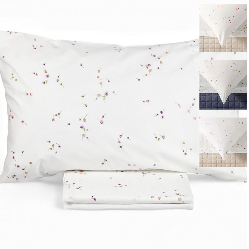 Zucchi Completo lenzuola matrimoniale in percalle di cotone Ginny 2411S44