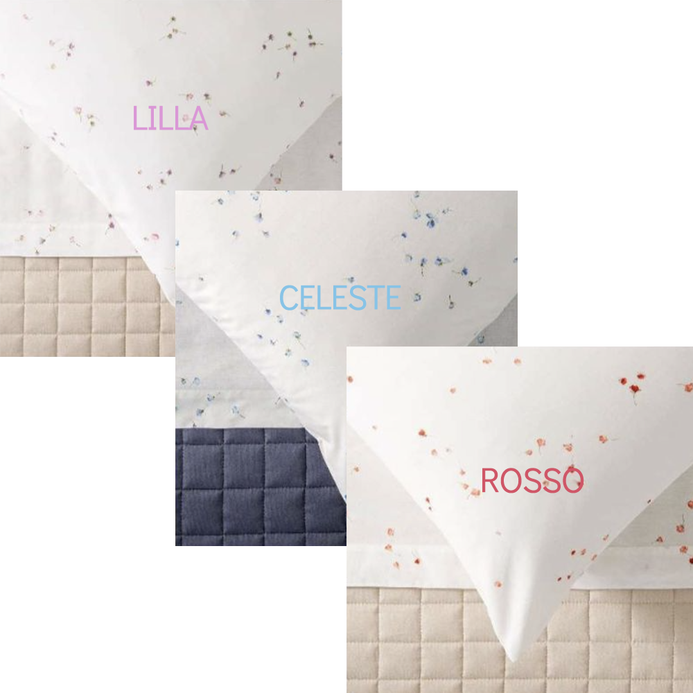 Zucchi Completo lenzuola matrimoniale in percalle di cotone Ginny 2411S44