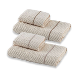 Zucchi Set Asciugamani 2+2 Linea Naturale Spugna Gemma 2411S22