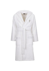Trussardi Home Accappatoio con Cappuccio in Puro Cotone Ribbon S100