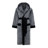 Philipp Plein Accappatoio con Cappuccio Pattern Moderno in Spugna