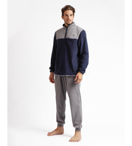 Admas Pigiama Invernale collo Alto con Zip in Pile da Uomo 60459 S27 - Passarelli Biancheria