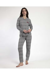 Admas Pigiama da Donna in Caldo Cotone Aperto 63621 2511S34