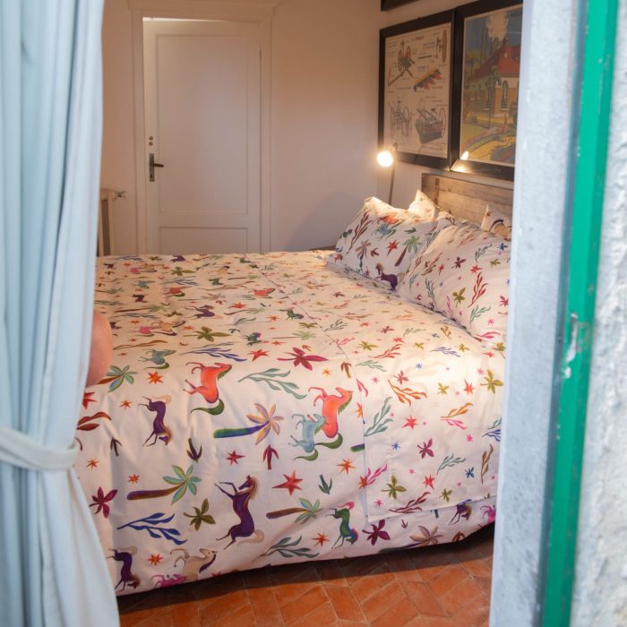 Tessitura Toscana Completo Lenzuola Agnes Fiore