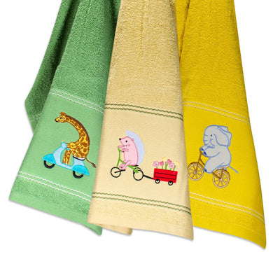 Maestri Cotonieri Set da 3 Strofinacci Animals 2604S11