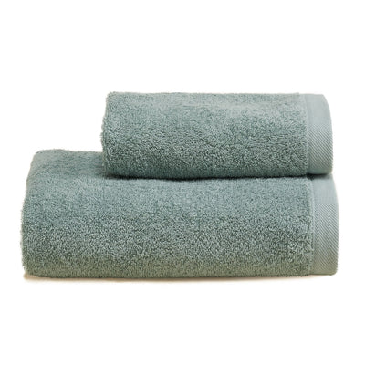 Biancoperla Coppia di Asciugamani in Spugna di Cotone Tinta Unita - Perla 2510S17