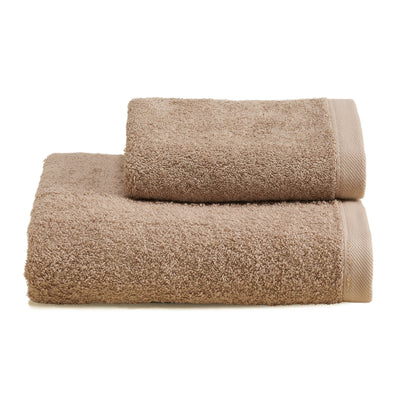 Biancoperla Coppia di Asciugamani in Spugna di Cotone Tinta Unita - Perla 2510S17